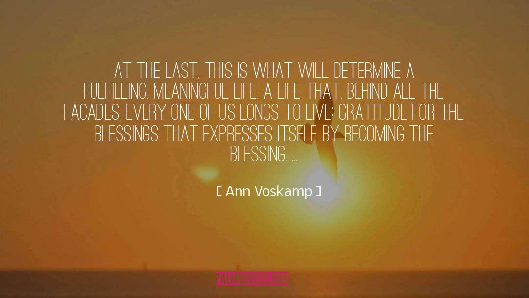 Meaningful Life quotes by Ann Voskamp