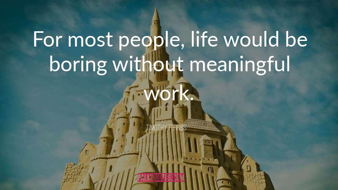 Meaningful Work quotes by Timothy Ferriss