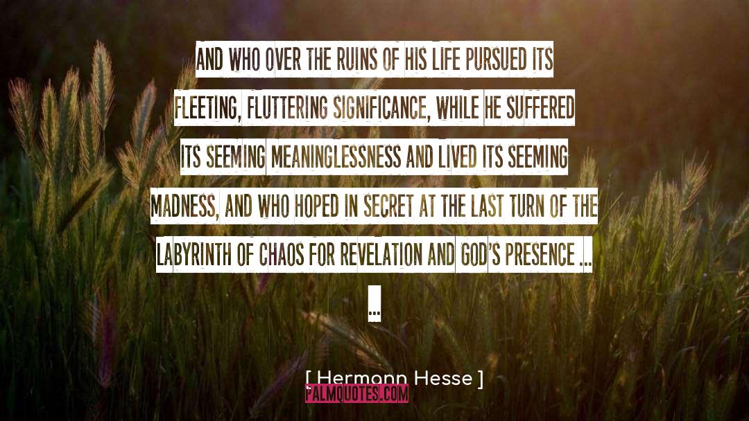 Meaninglessness quotes by Hermann Hesse