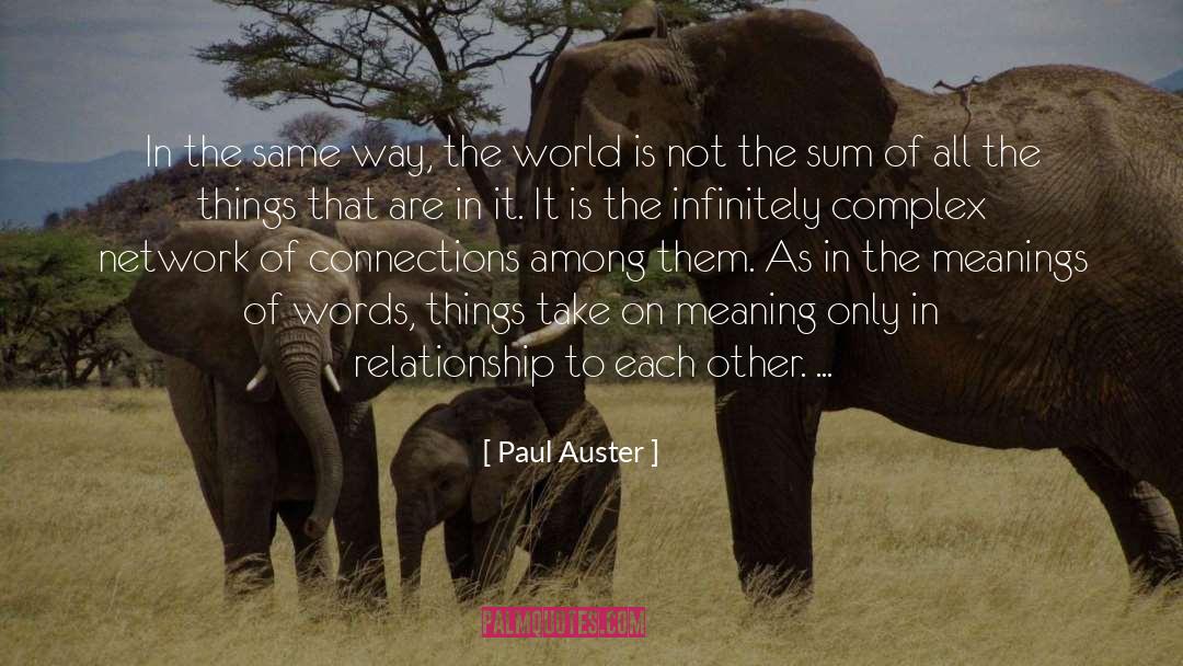 Meanings Of Words quotes by Paul Auster