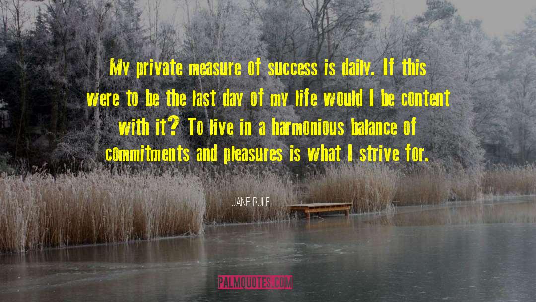 Measure Of Success quotes by Jane Rule