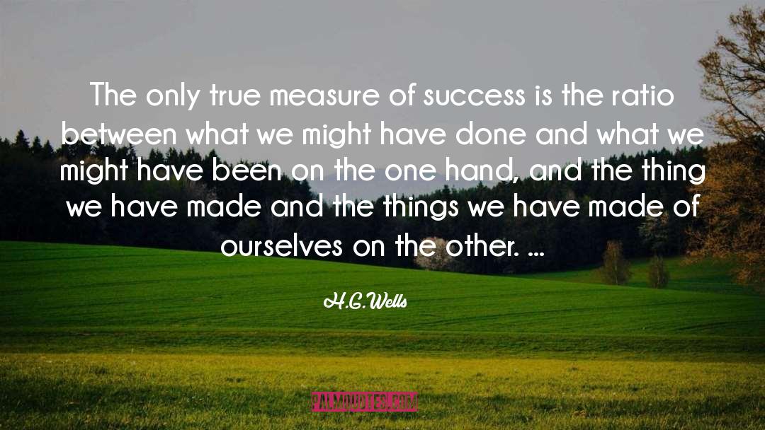 Measure Of Success quotes by H.G.Wells