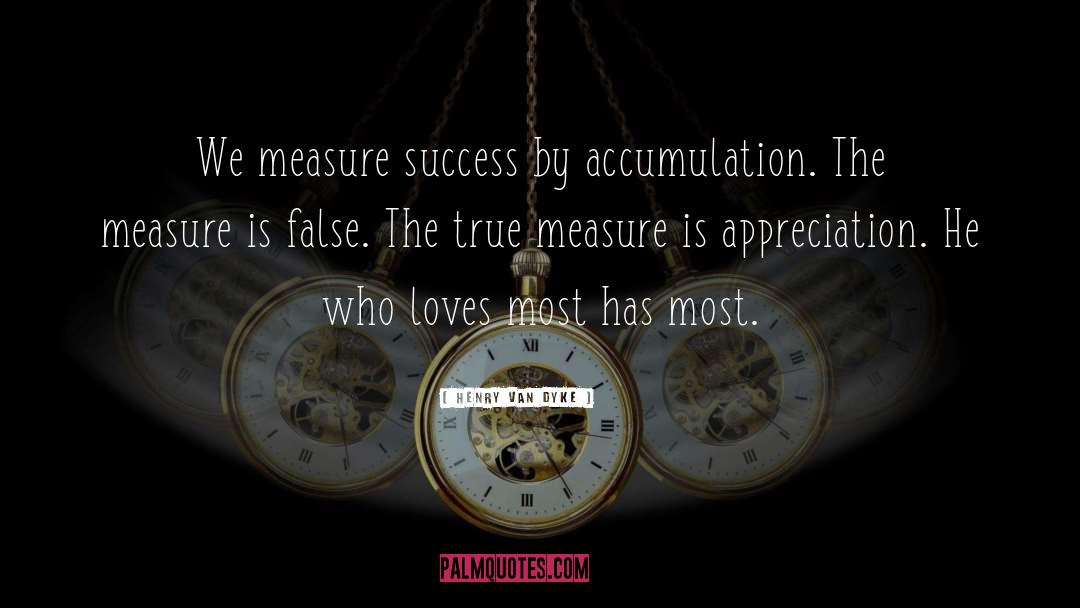Measure Of Success quotes by Henry Van Dyke