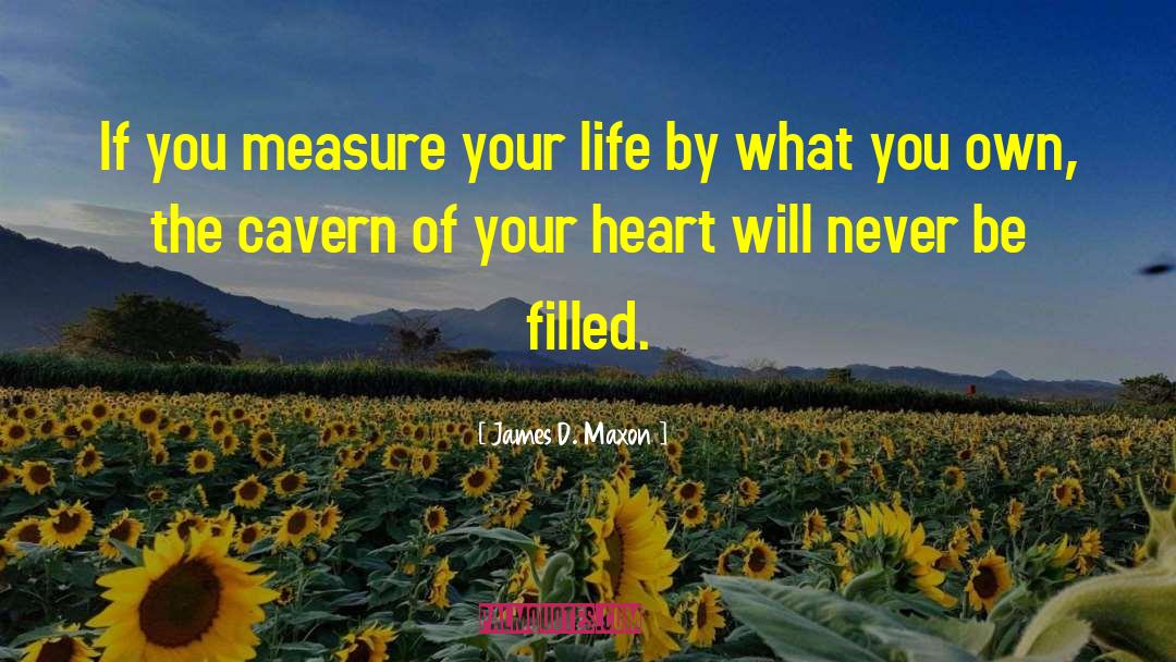 Measure Your Life quotes by James D. Maxon