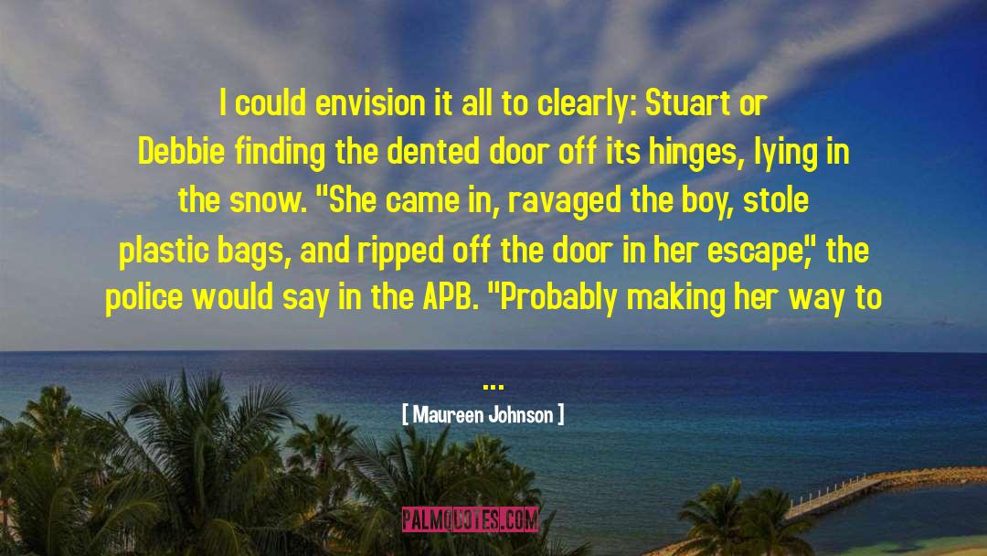 Meaton Hinges quotes by Maureen Johnson