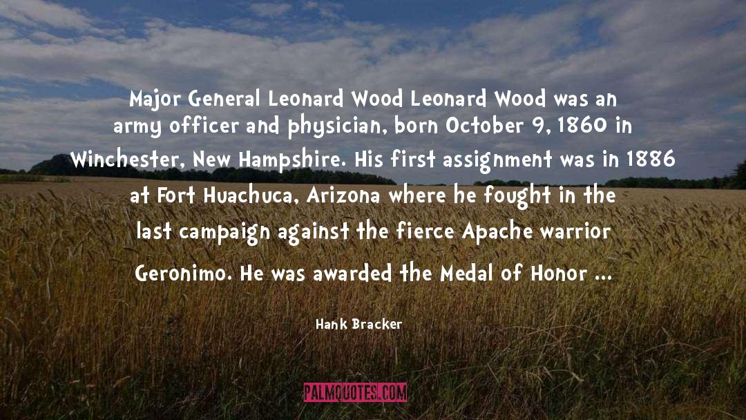 Medal Of Honor quotes by Hank Bracker