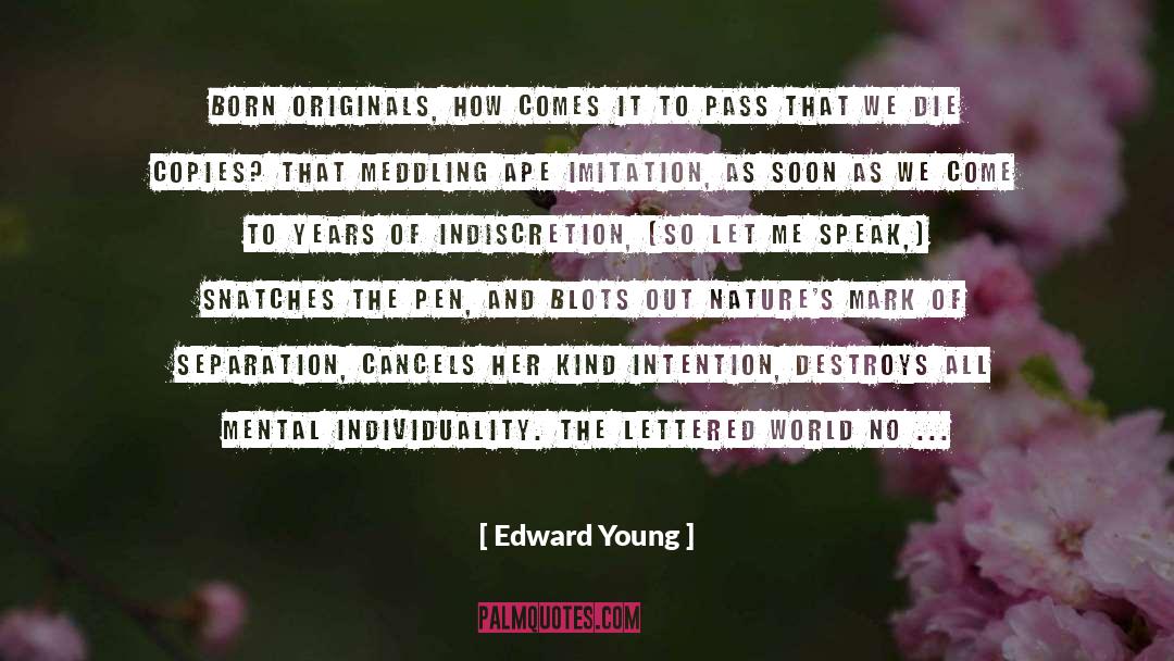 Meddling quotes by Edward Young