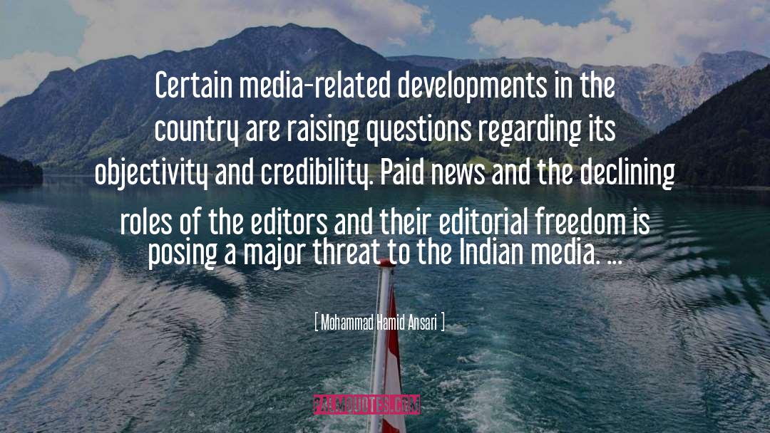 Media Freedom quotes by Mohammad Hamid Ansari