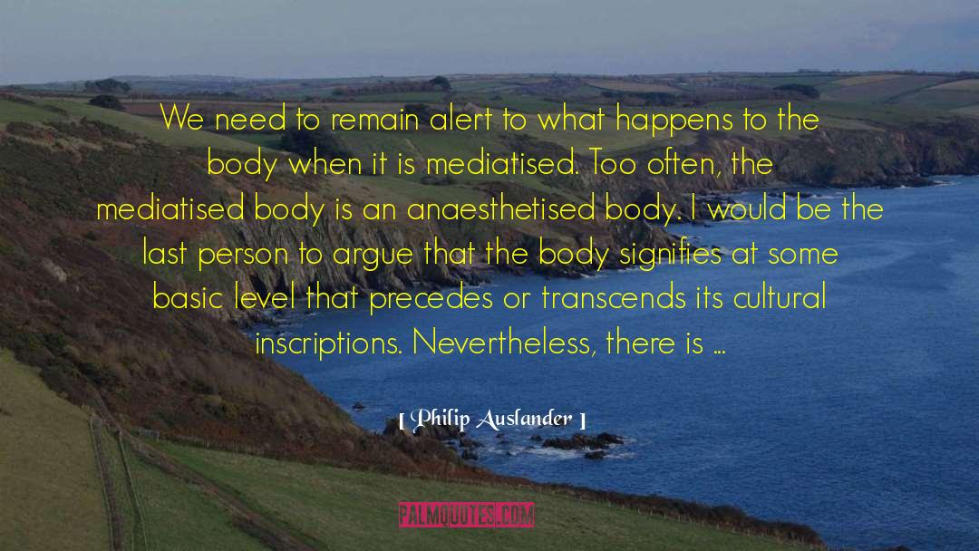 Mediation quotes by Philip Auslander