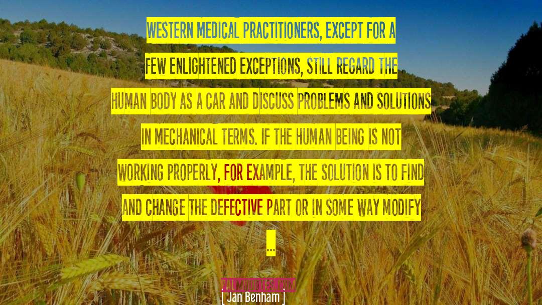 Medical Establishment quotes by Jan Benham