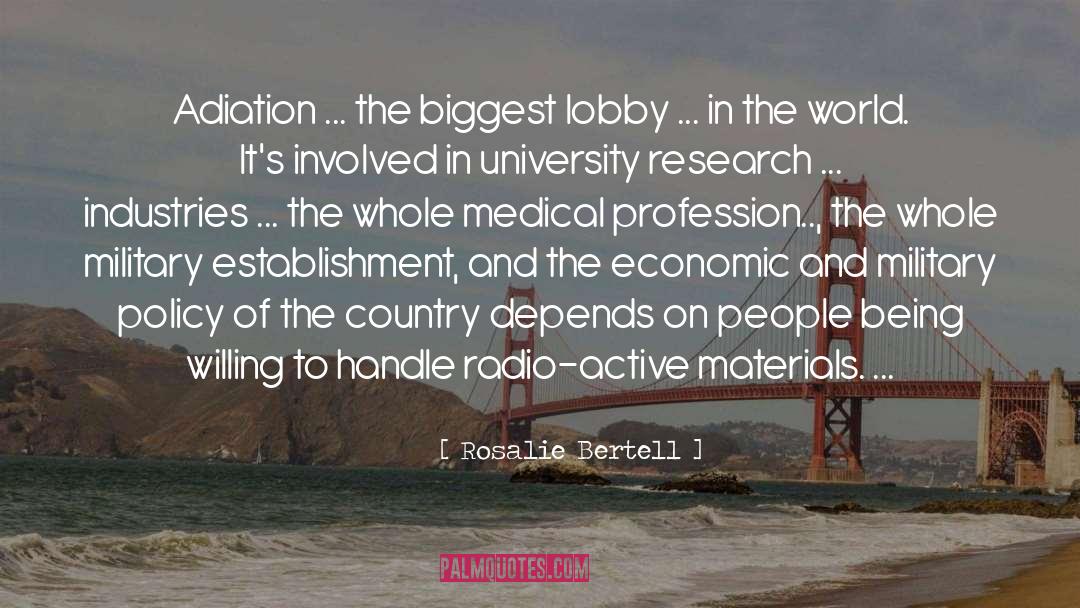 Medical Profession quotes by Rosalie Bertell