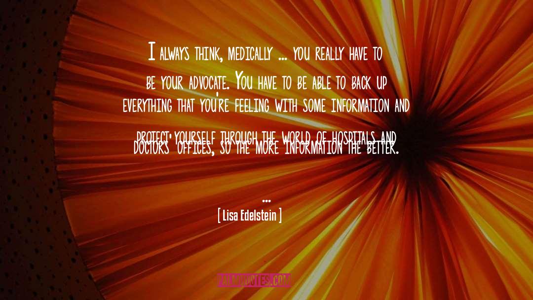 Medically Unexplained Symptoms quotes by Lisa Edelstein