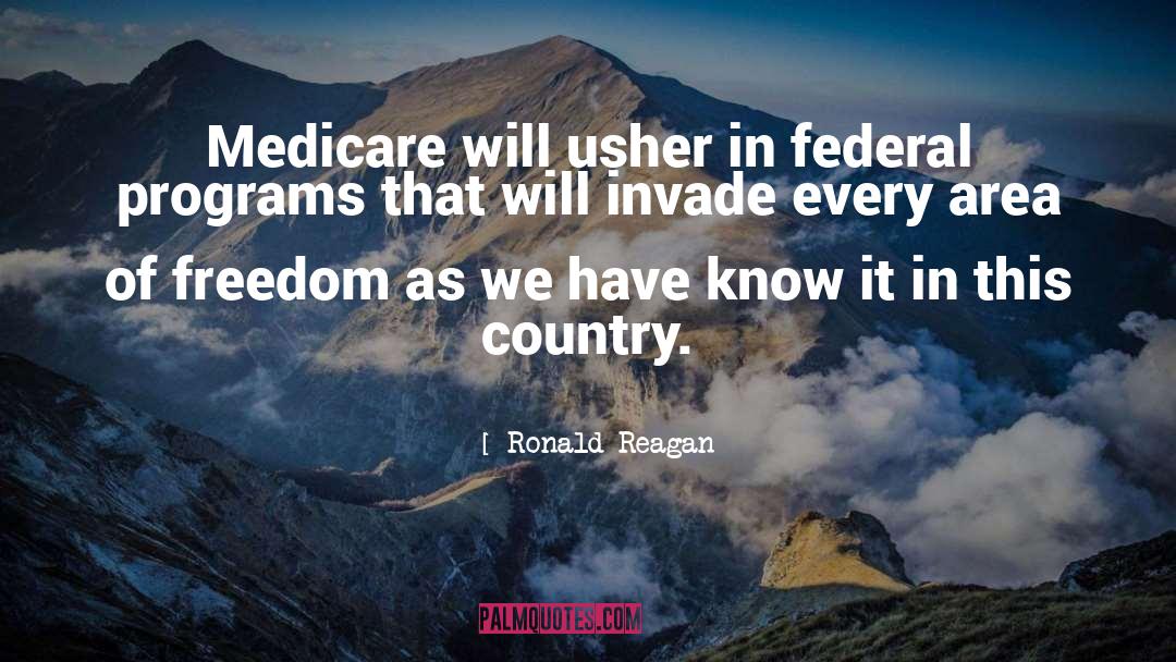 Medicare quotes by Ronald Reagan