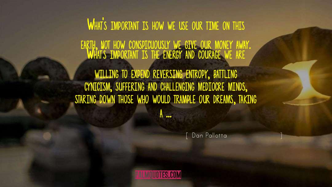 Mediocre Minds quotes by Dan Pallotta