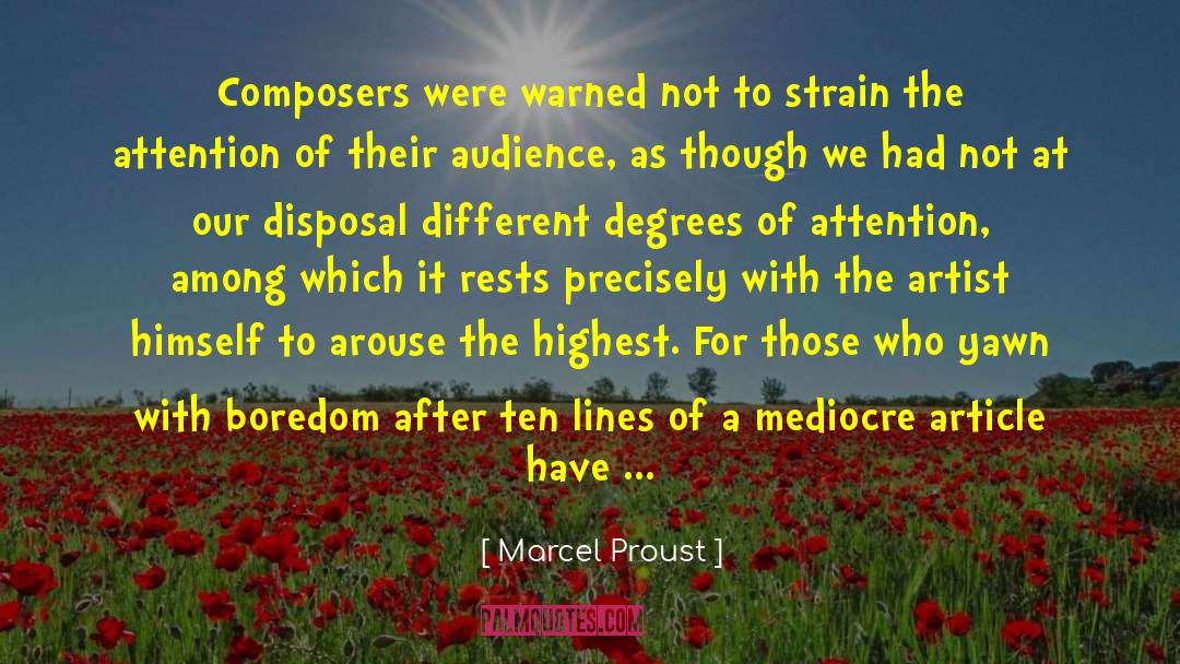 Mediocre quotes by Marcel Proust