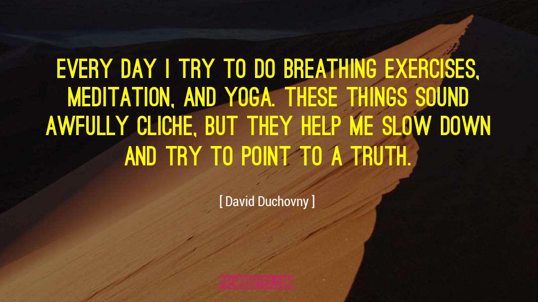 Meditation And Yoga quotes by David Duchovny