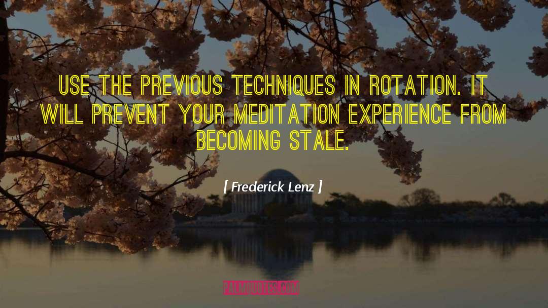 Meditation Experience quotes by Frederick Lenz