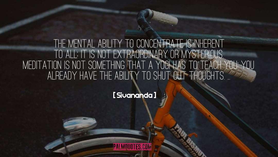 Meditation Mind quotes by Sivananda