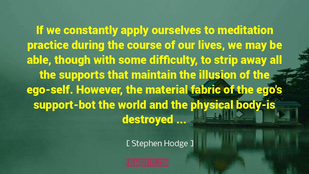 Meditation Practice quotes by Stephen Hodge