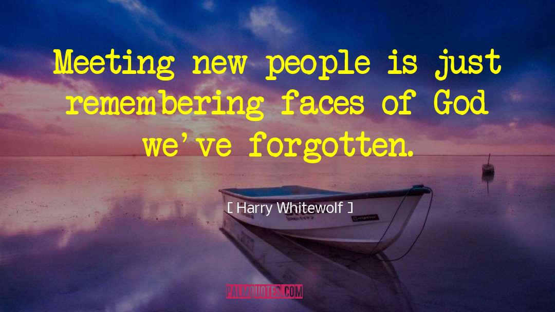Meeting New People quotes by Harry Whitewolf