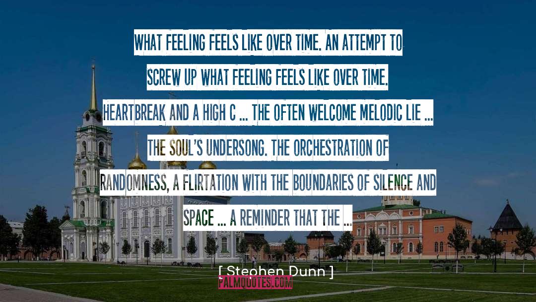 Melodic quotes by Stephen Dunn