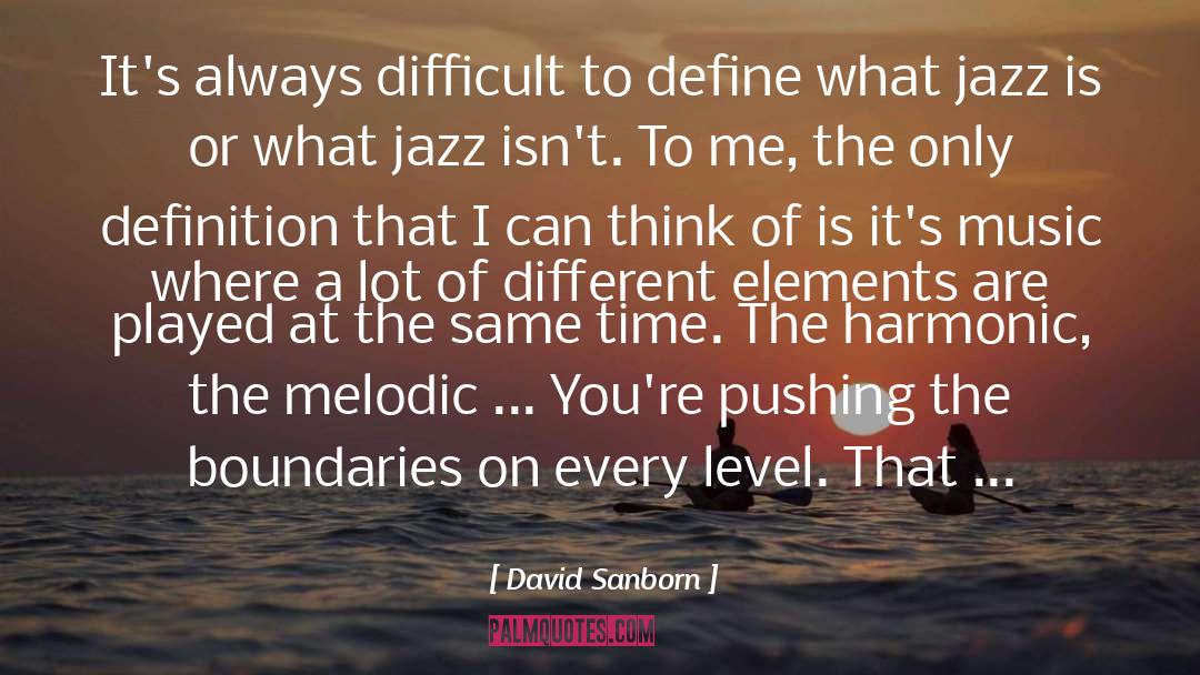 Melodic quotes by David Sanborn