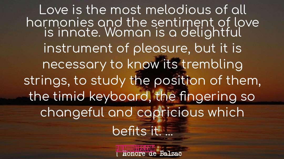 Melodious quotes by Honore De Balzac
