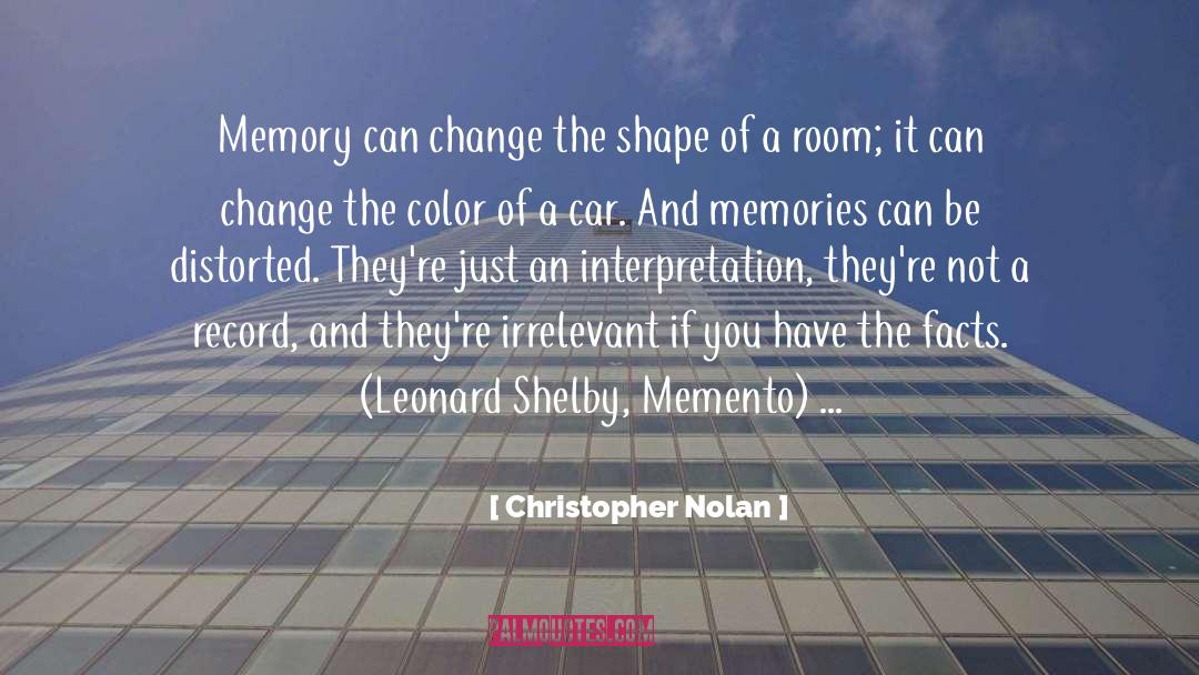 Memento quotes by Christopher Nolan