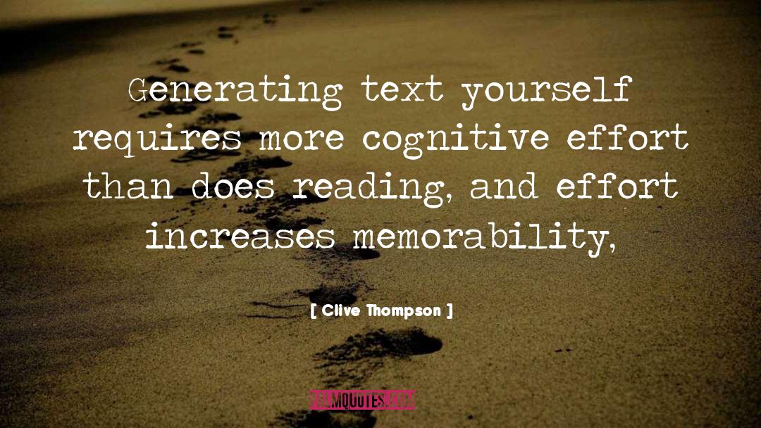 Memorability quotes by Clive Thompson