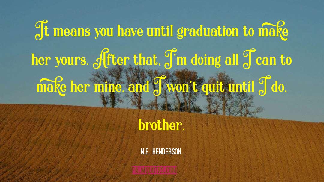 Memorable Graduation quotes by N.E. Henderson