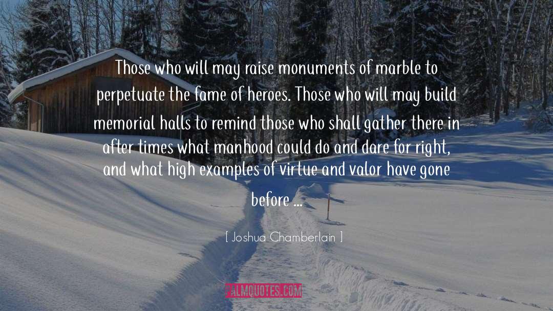 Memorial quotes by Joshua Chamberlain