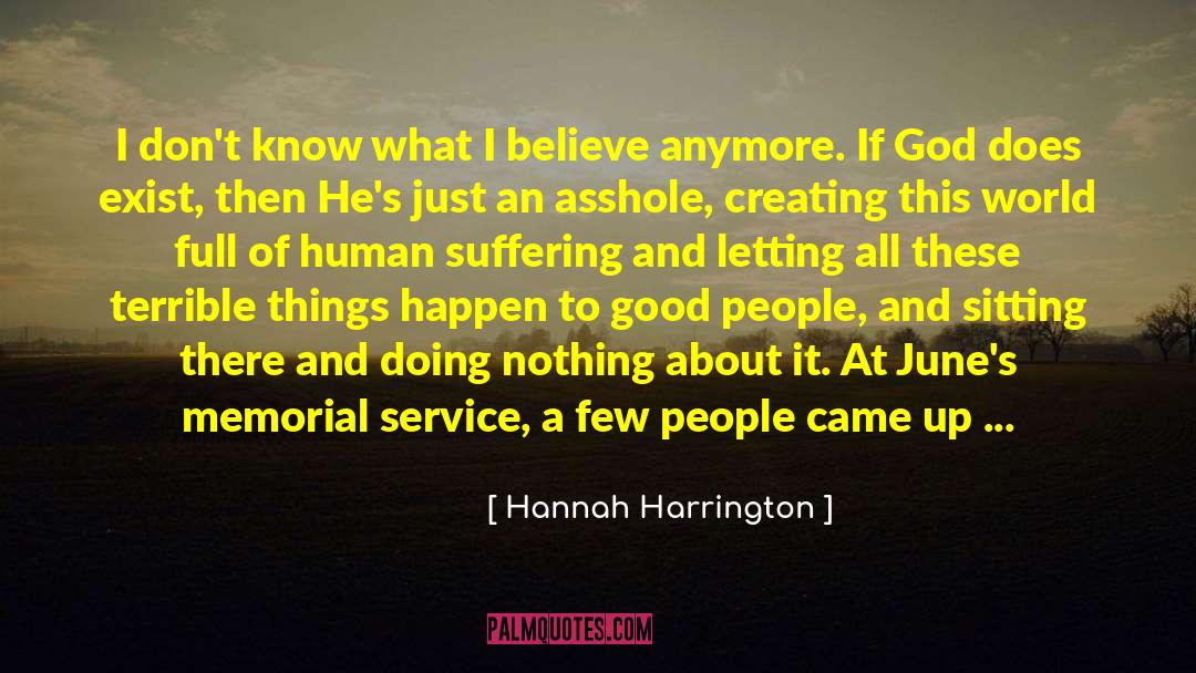 Memorial Service quotes by Hannah Harrington