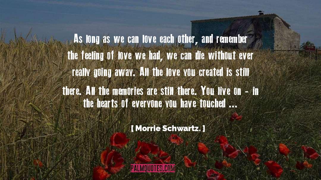 Memories Beutiful quotes by Morrie Schwartz.