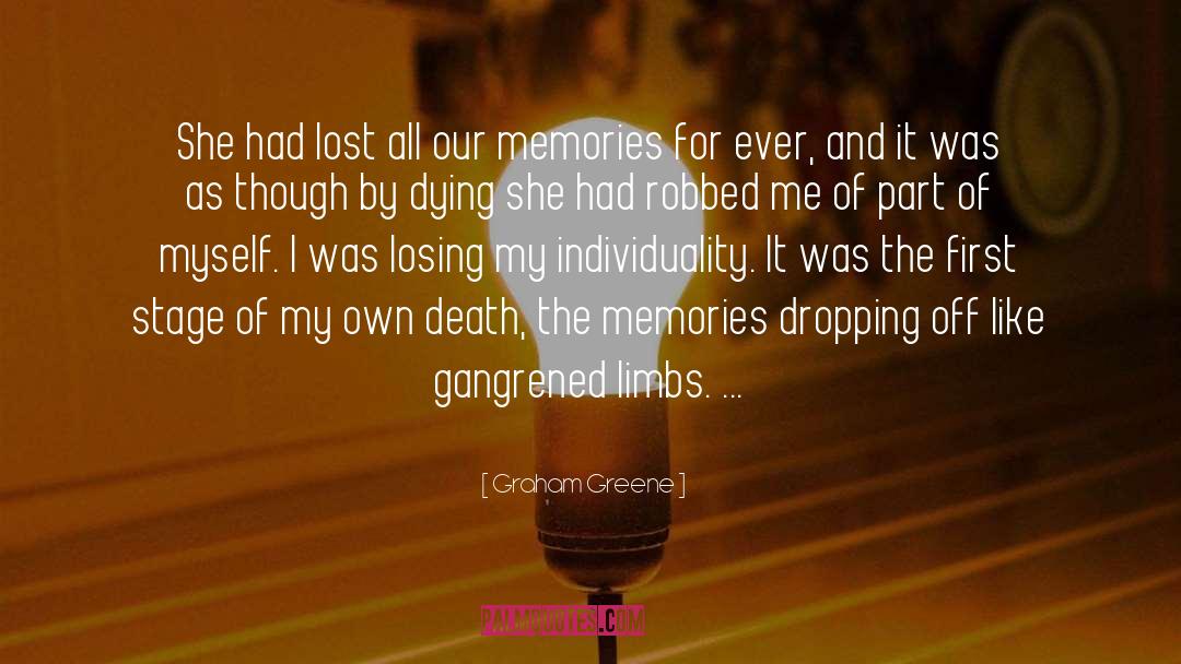 Memories Fade quotes by Graham Greene