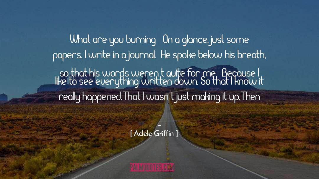 Memorize quotes by Adele Griffin