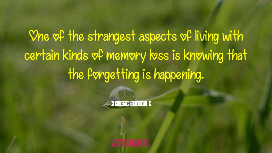 Memory Loss quotes by Floyd Skloot