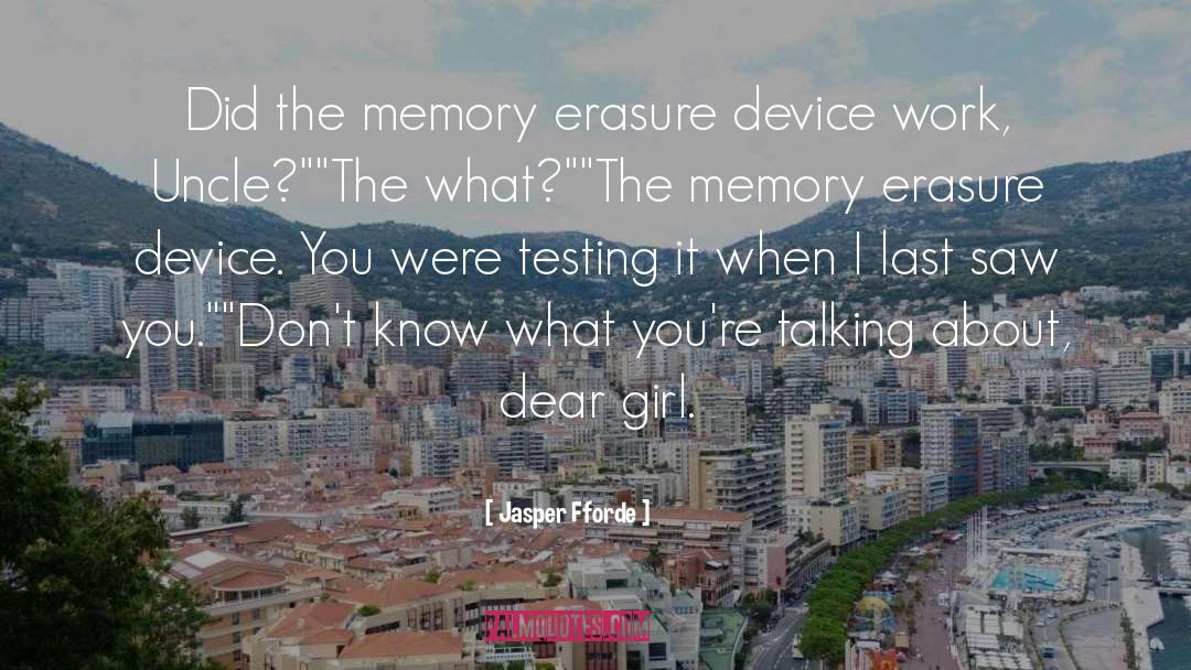 Memory quotes by Jasper Fforde