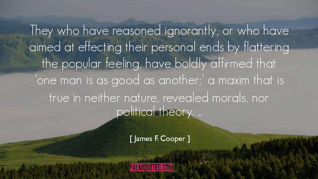 Men Man Morals Women Family quotes by James F. Cooper