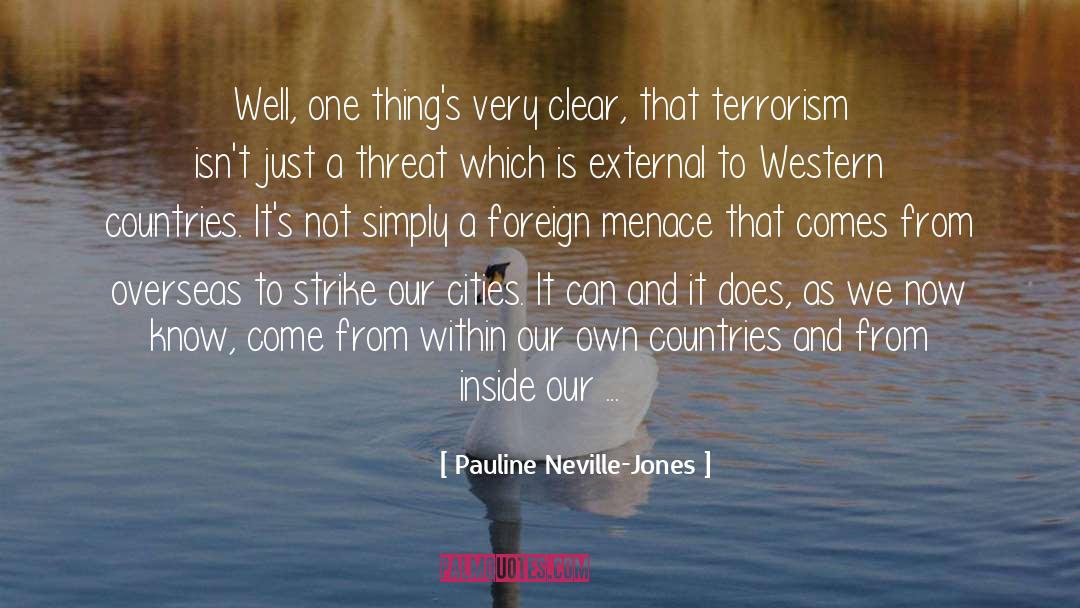 Menace quotes by Pauline Neville-Jones