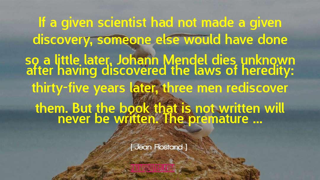 Mendel quotes by Jean Rostand