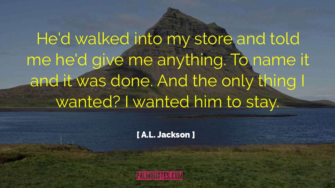Menkens Store quotes by A.L. Jackson