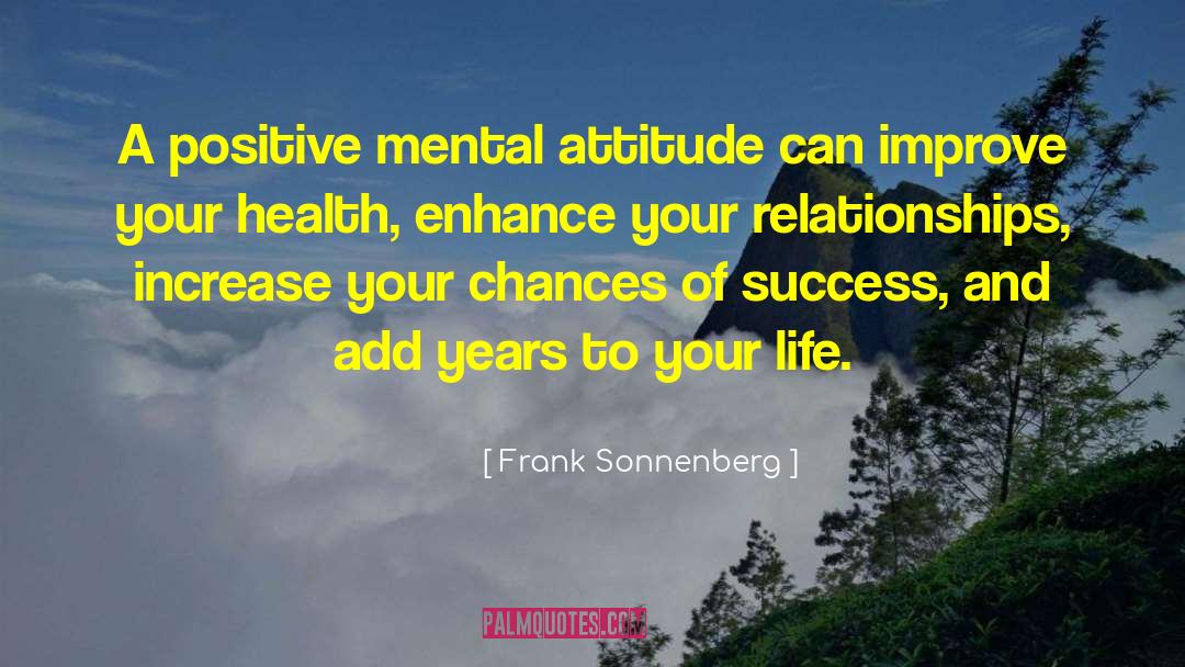Mental Attitude quotes by Frank Sonnenberg