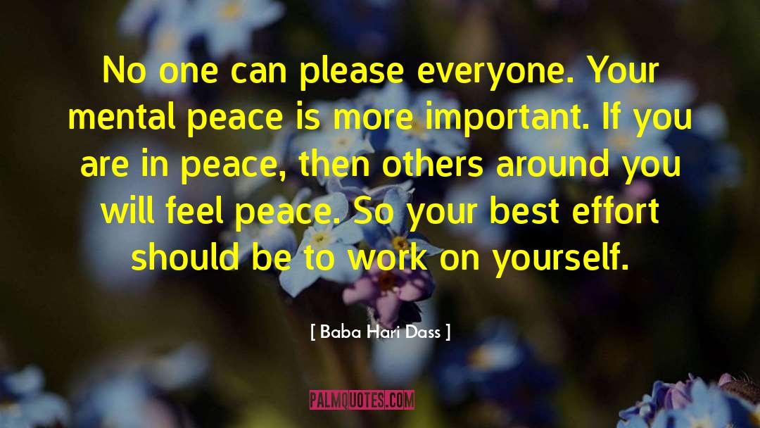 Mental Peace quotes by Baba Hari Dass