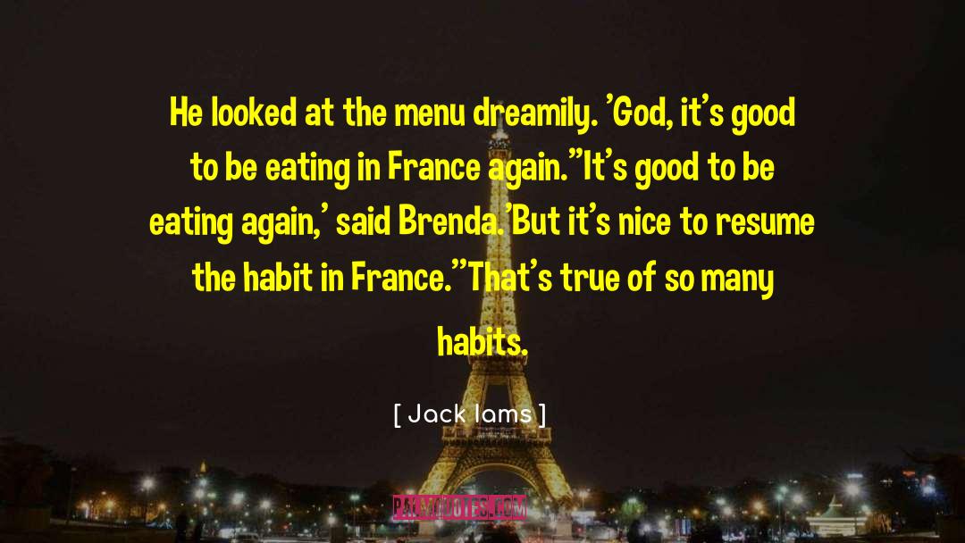 Menu quotes by Jack Iams