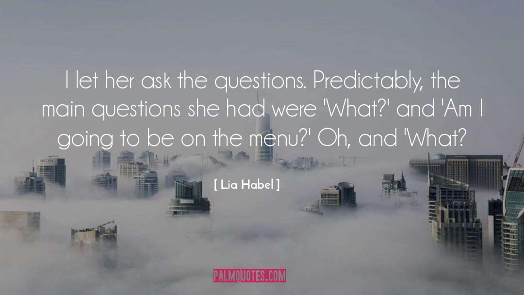 Menu quotes by Lia Habel