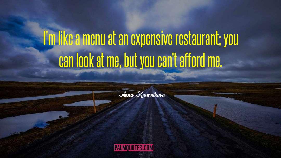 Menu quotes by Anna Kournikova