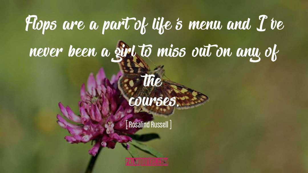 Menus quotes by Rosalind Russell