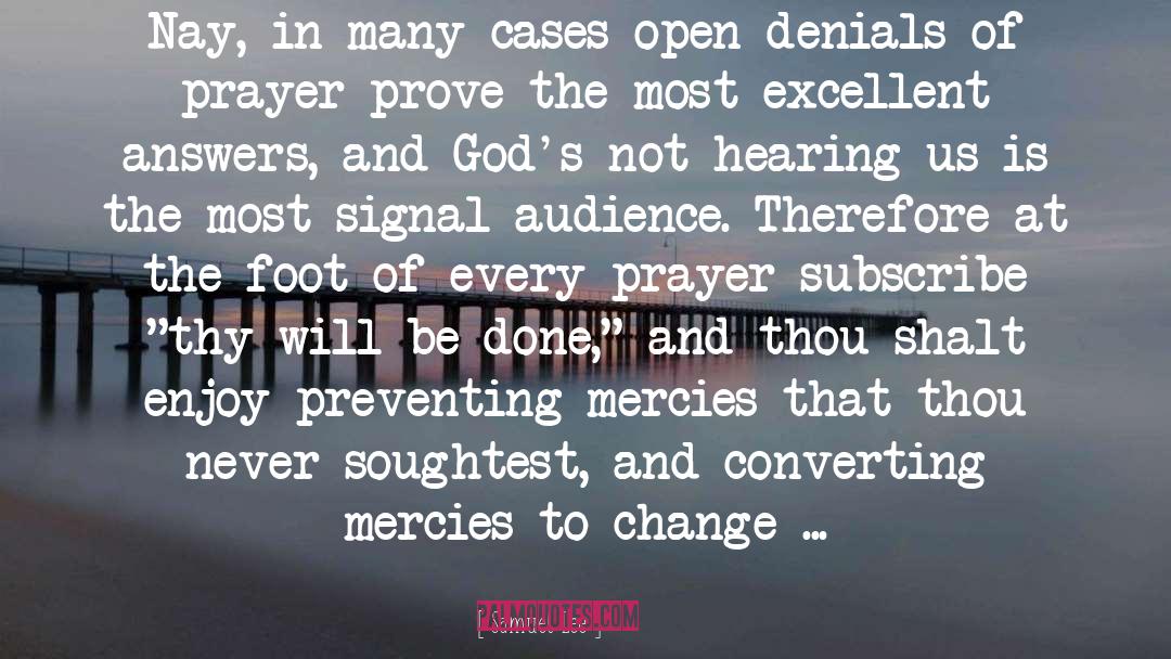 Mercies quotes by Samuel Lee