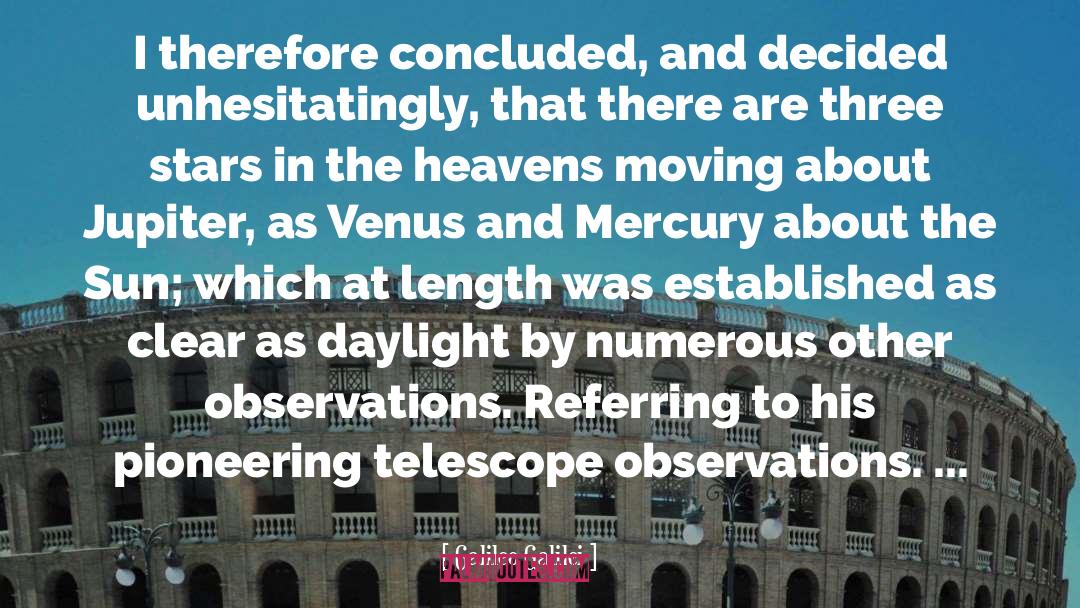 Mercury quotes by Galileo Galilei