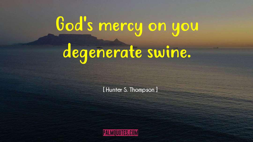 Mercy S Pov quotes by Hunter S. Thompson